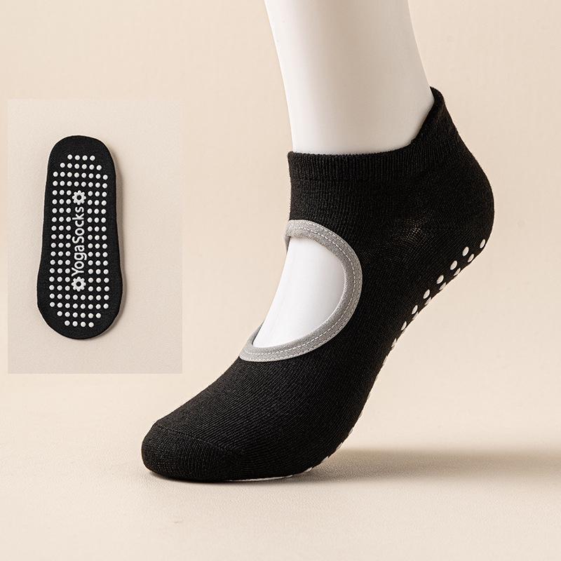 Women's Non-Slip Silicone Yoga & Pilates Socks - Breathable, Sweat-Absorbent, Backless Design
