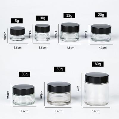 Plastic Empty Jars With Black Lids Canister Face Cream Container Storage Box Portable Travel Bottle Home Supply Makeup Tool
