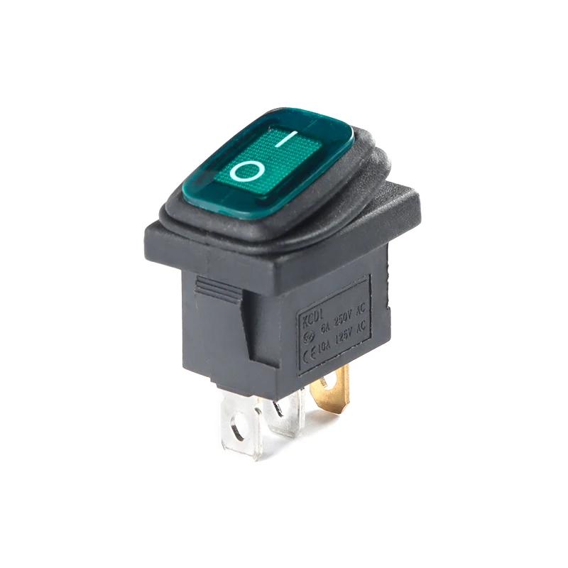 1PCS/lot KCD1 Marine Auto Boat Toggle Rocker Switch 10A 125V 250V AC Sealed Waterproof ON/OFF Power Mini Toggle Switch