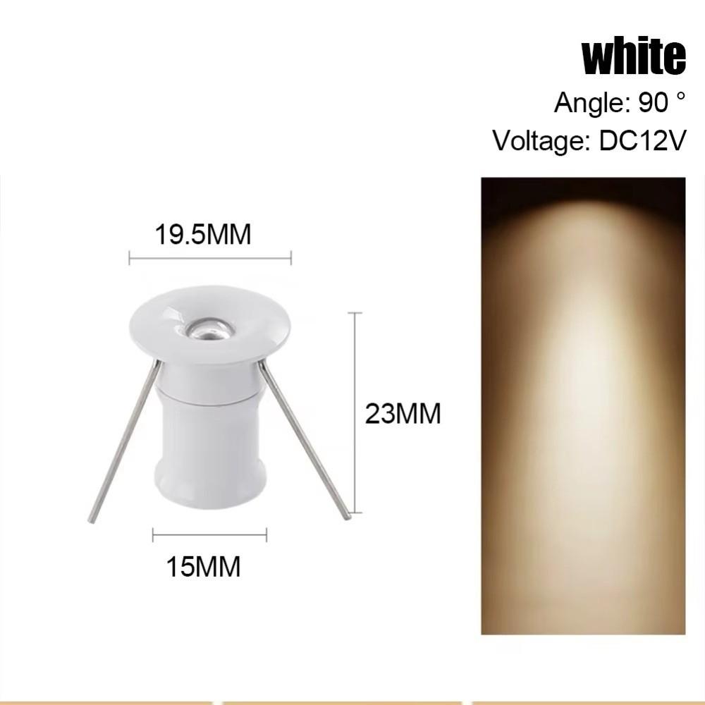 1W Power Mini LED Spotlight 3000K Warm Light Cabinet Downlight Durable Spot Lights  Indoor Lighting