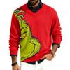 Men's V-neck Long Sleeve Ribbed Knit Pullover