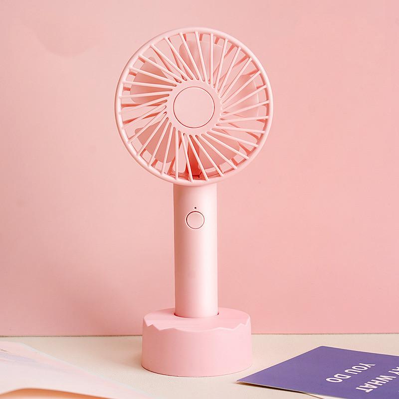 

Small Portable Usb Rechargeable Handheld Mini Fan With Brushless Motor рожевий