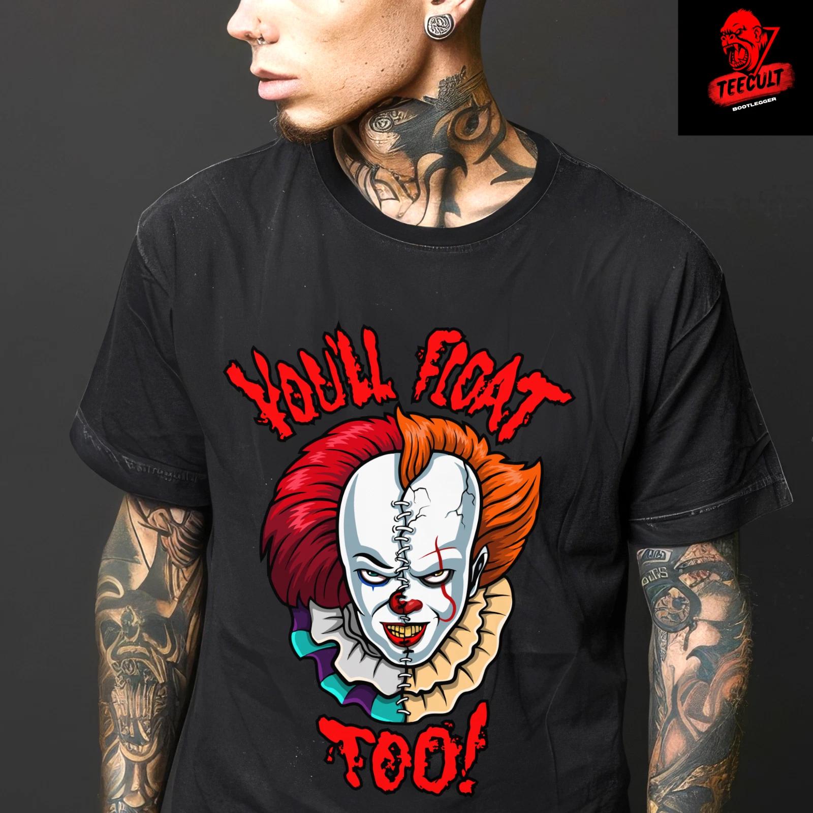 Men s and Women s T-shirts Pennywise Clown  You ll Float Too!  Horror Movie Tee |  Unisex XXXL