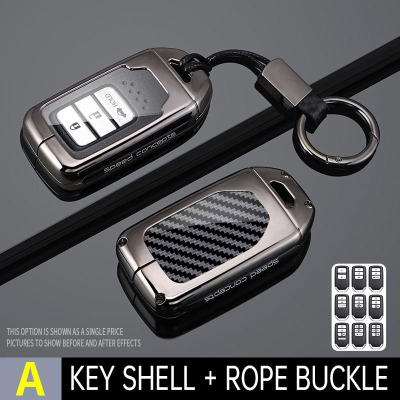 

Zinc alloy leather car key box case suitable for Honda City Turbo Crider XRV 10th Civic Accord keychain key chain accessories