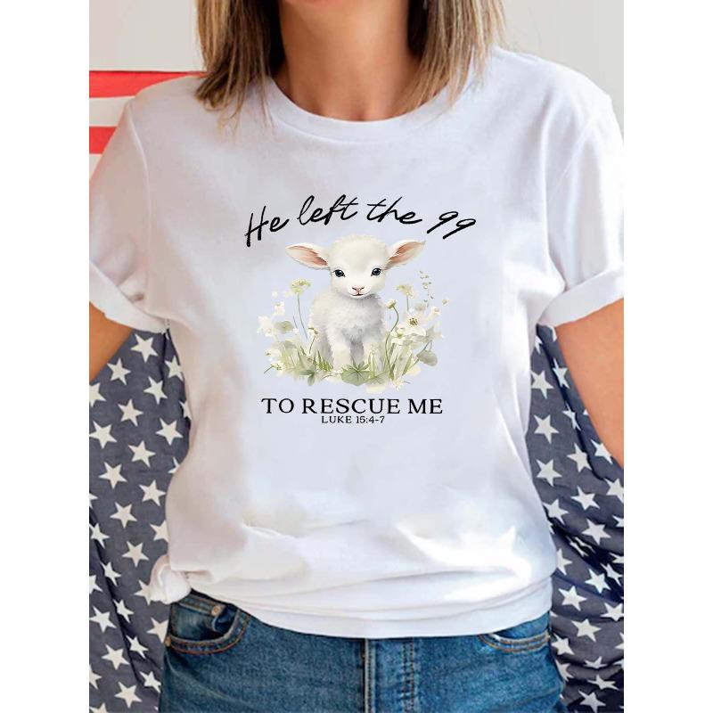 

European size HE LEFT THE 99 TO RESCUE ME Printed Short Sleeved T-shirt, Casual Round Neck Women S T-shirt, Sports T-shirt, Women S Sportswear S белый