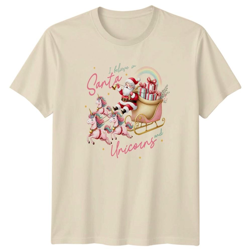 I Believe In Santa And Unicorns Christmas Holidays Unisexs TShirt Unisexs Tee