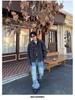 American Retro Suede Short Jacket for Men – Trendy Autumn/Winter Lapel Outerwear