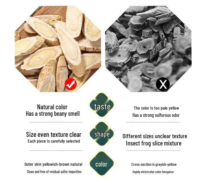 Authentic Gansu Wild Astragalus 500g - Premium Chinese Herbal Medicine Slices for Soup & Infusion