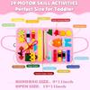2025 New Montessori Toddler Busy Board Educational Activity for Basic Dress Motor Skills Sensory Baby Learning Toys for Travel