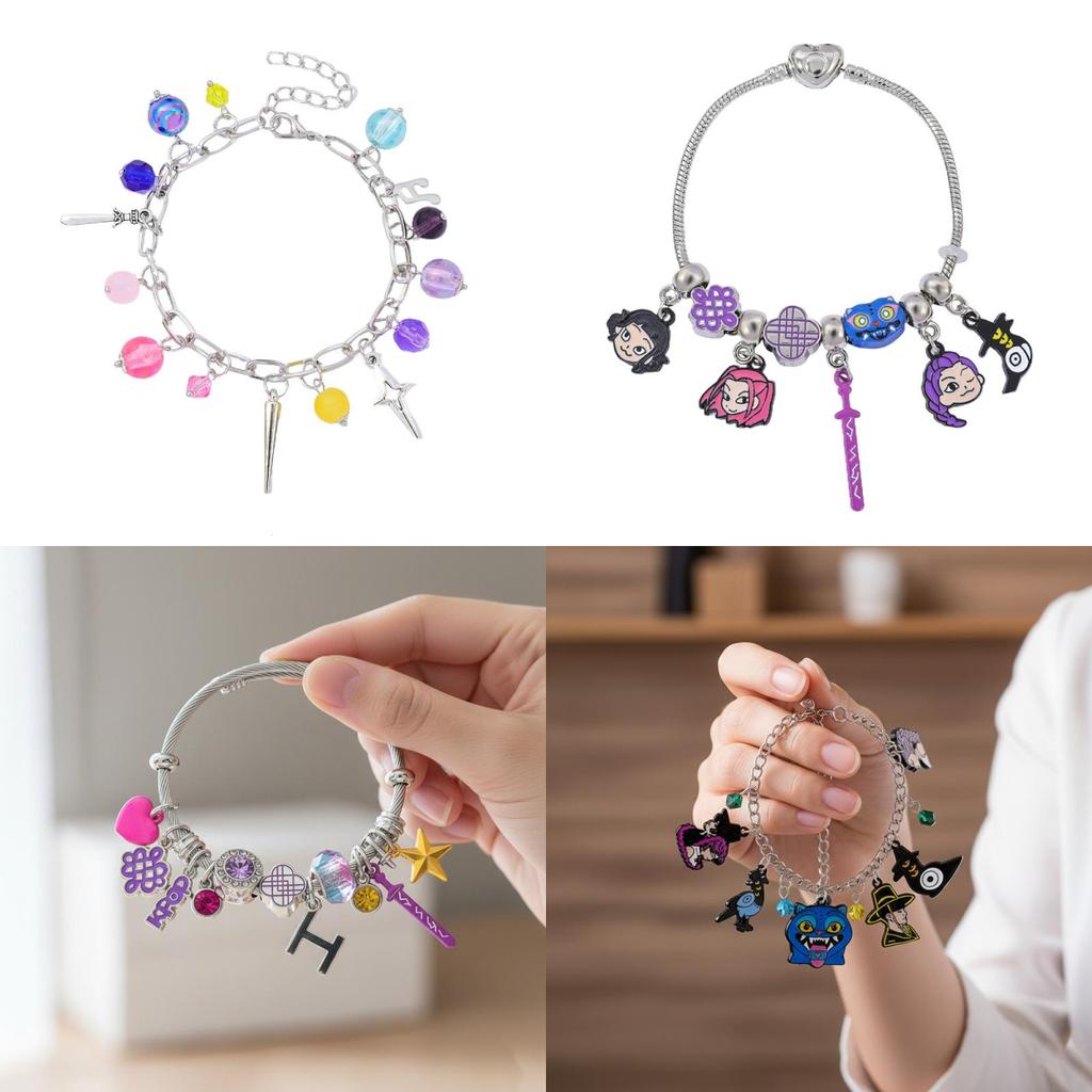 Kpop Dæmonjægere Tegnefilm Armbånd Med Legeringsperler Til Gavegivning Og Daglig Brug