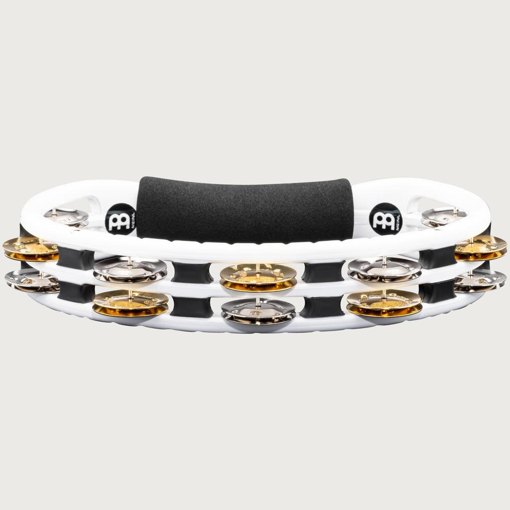 MEINL Percussion ABS Tambourine Jingles Recording-Combo Dual-Alloy TMT1M-WH []