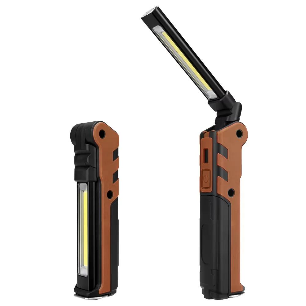Dimmable COB LED Work Light USB Rechargeable Flashlight with Magnetic &Hook Power Bank Inspection Lamp for Car Repair Camping