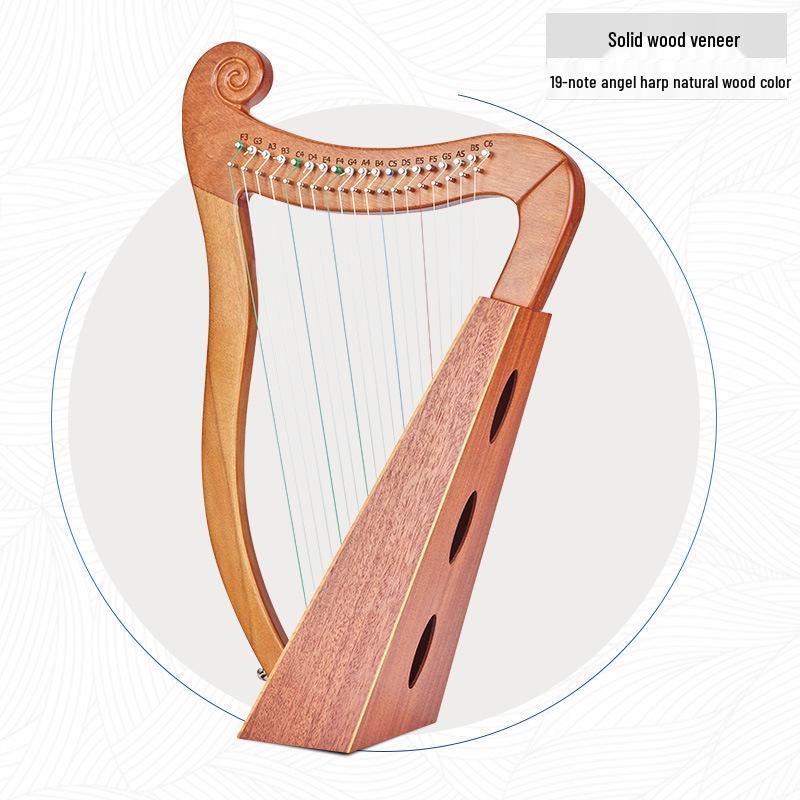 Liră portabilă cu 19 coarde și 16 note