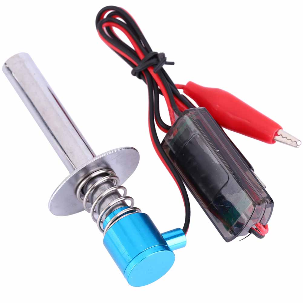6V -24V Electronic Glow Plug Starter Igniter Fit for RC Car Engine (Blue)