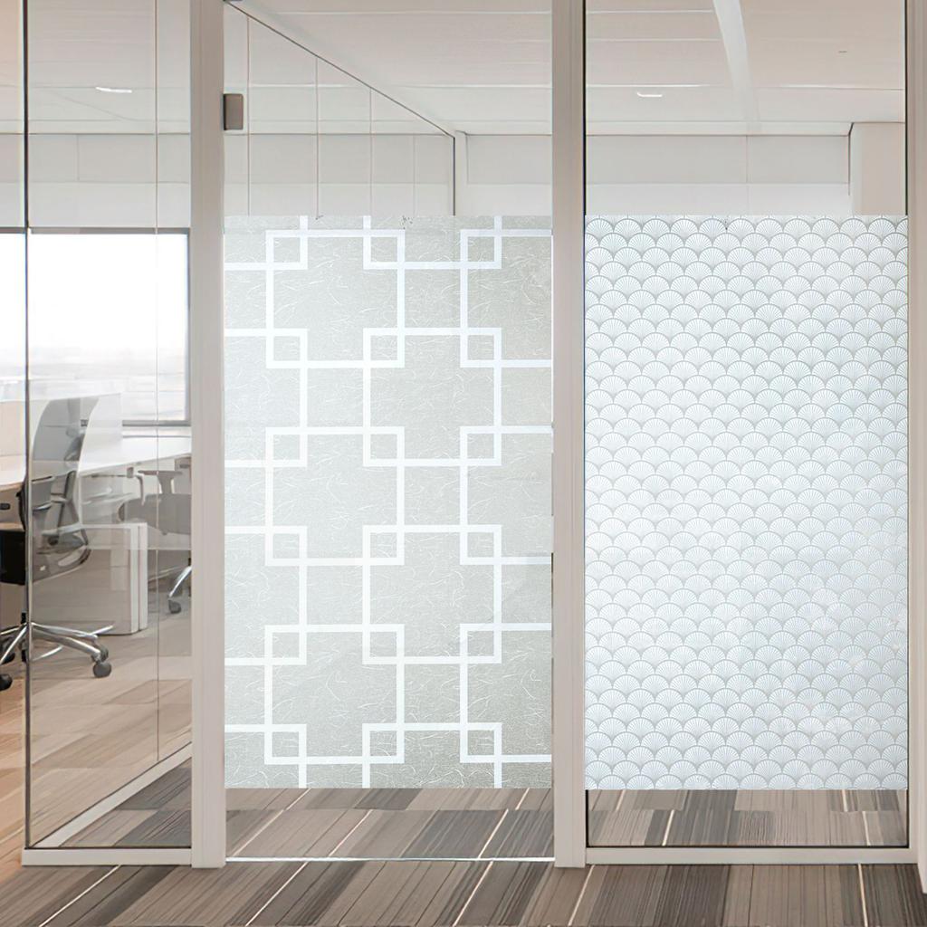 BUNPIG Matte Decorative Window Film Privacy Opaque Self Adhesive Glass Vinyl Film For Home Anti-UV Frosted Window Tint Stickers