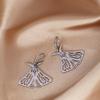 Kinitial Stainless Steel Death Moth Sun Moon Snake Mushroom Cactus Hamsa Hand Horse Earrings For Women Trendy Piercing Jewelry