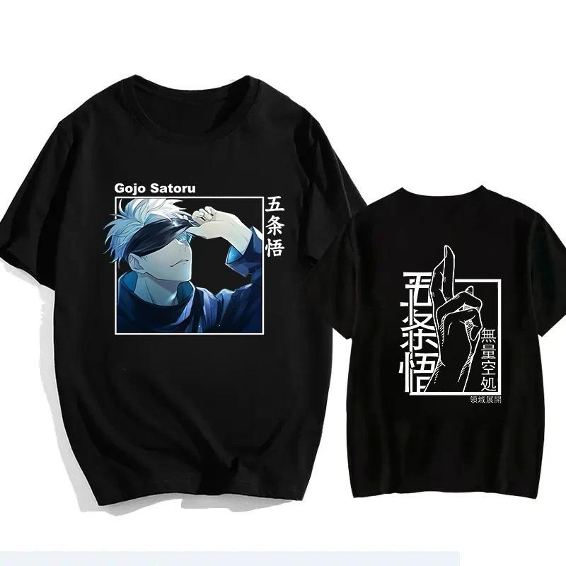 Jujutsu Kaisen Satoru Gojo Unisex Cotton T-shirt 2026 Summer Anime Print Loose Casual Parent-child Short Sleeved Top