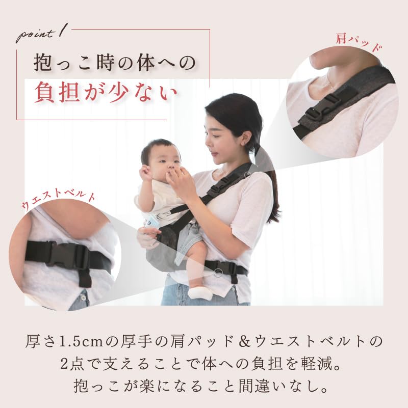 BORN BOON bederní sedák dvousměrná taška přes rameno popruh na nošení 20 kg unisex lehká kompaktní taška přes rameno taška na nošení přes rameno (Černá)