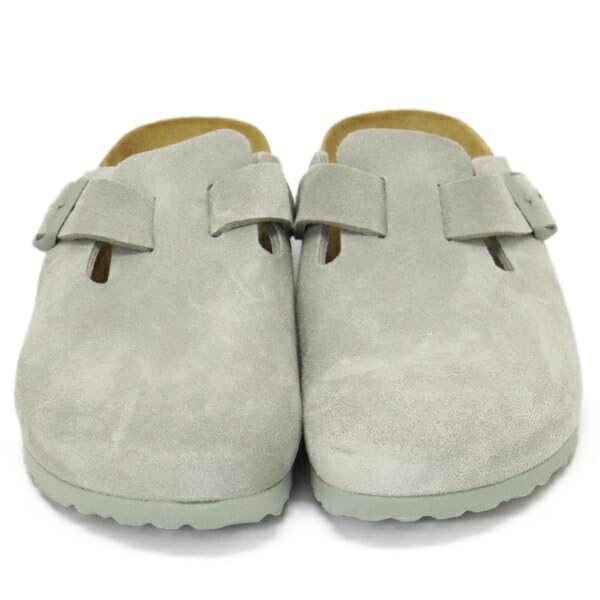 Birkenstock 1029214 Boston Suede Leather Pure Narrow 37cm Sandals, Sage, Width, (Approx. 9.8 inches).