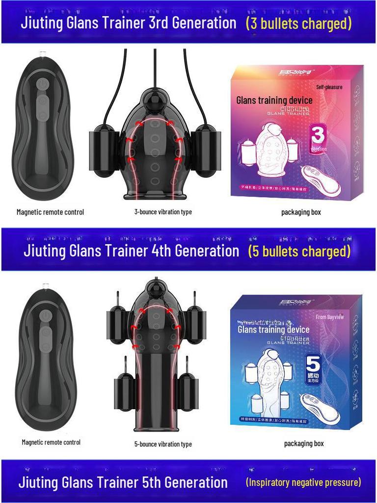 Odolný pánský vibrační penisový trenažér a uzamykací kroužek na spermie