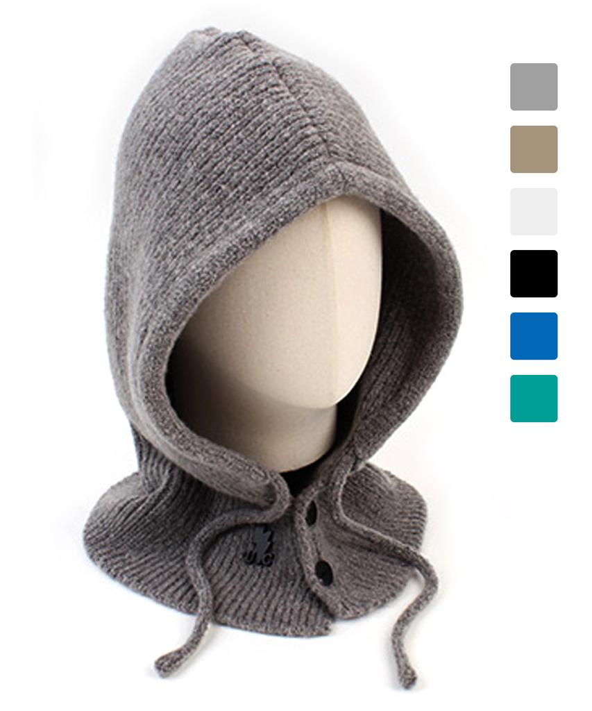 Yunibeosyeolkemiseuteuli Wool Knit Open Balaclava (6 Colors)