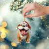Cartoon Christmas Acrylic Puppy Pendant 2D Christmas Puppy Ornament  Holiday Party
