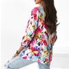 Bürodame Blazer Bunter Druck Slim Frühling Herbst Ziertaschen Floral Anzug