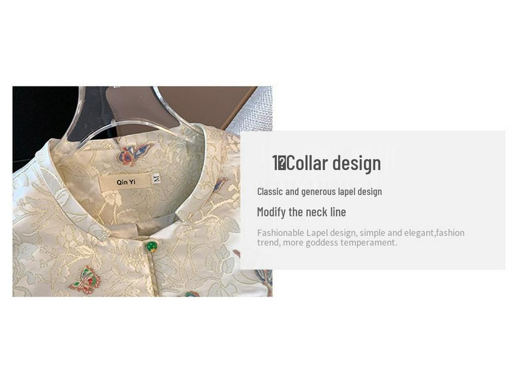 Spring & Autumn Women's Tang Suit Cardigan with Pan Buckle & Embroidery