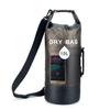 PVC Waterproof Backpack with Net Pocket - Single/Double Shoulder Options for Rafting