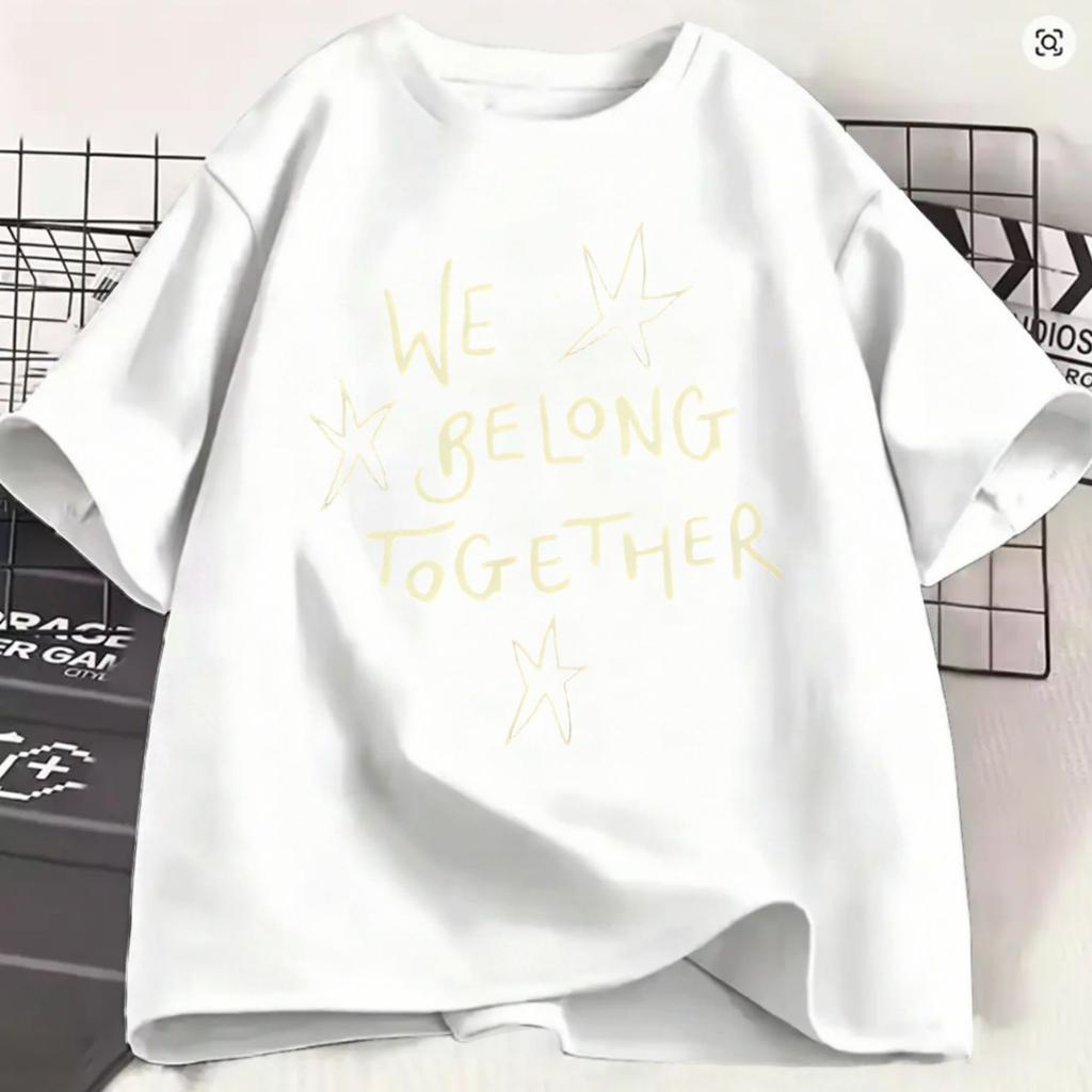 Oversized Tshirt Summer Harrys Styles We Belong Together Hipster Tshirts  100 Cotton Tee Shirt For Unisex Aesthetic Big Size