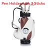 Golf Ball Shape Pen Holder With Zinc Alloy Material For Office Desk Decor And Gift