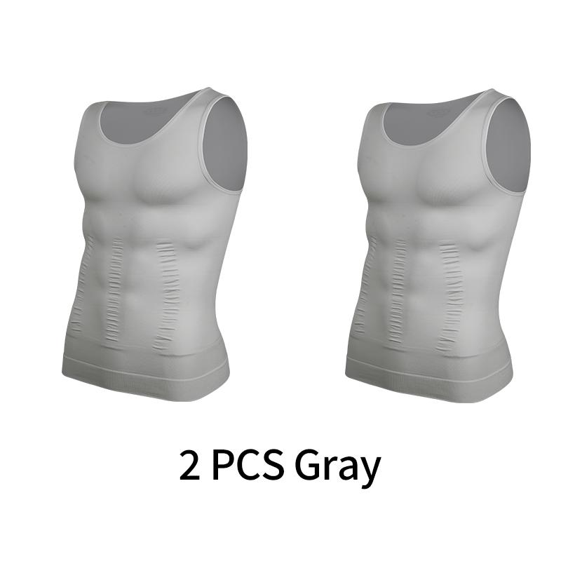 Men Compression Vest Sleeveless Shapewear Slimming Body Shaper Shirt Gym Workout Corset Tummy Control Tank Top Abs Abdomen