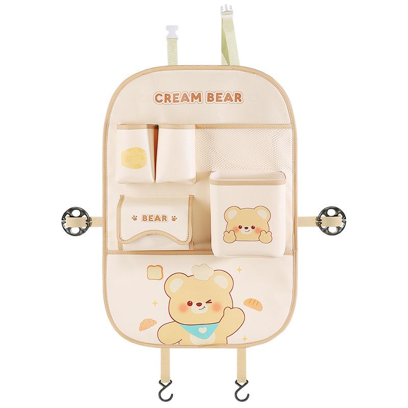 Cartoon Autositz Rückenlehnentasche: Multifunktionale Trittmatte & Aufbewahrungstasche