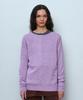 PISCESS Basic Wool Knit Top_Melange Purple