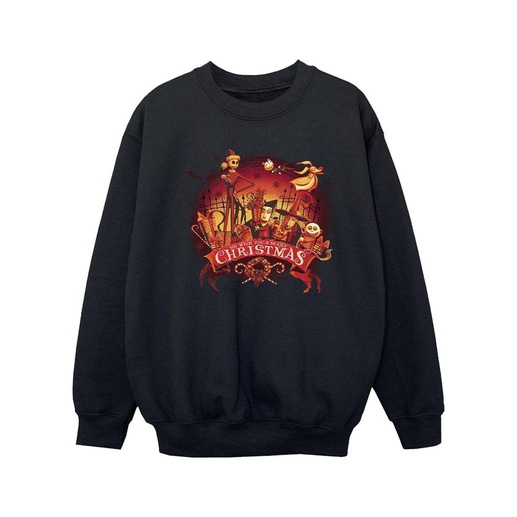 Disney Mädchen The Nightmare Before Christmas Gruseliges Weihnachten Sweatshirt