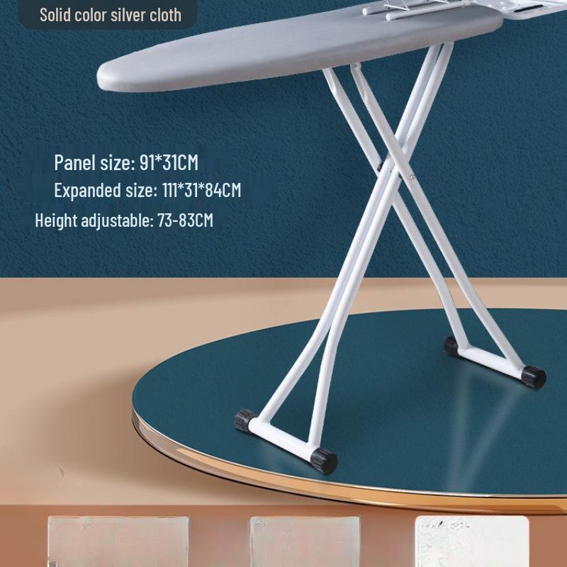 Large Folding Vertical Ironing Board with Widened Pad and Clothes Rack