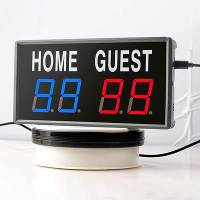 4-Digit LED Electronic Score Keeper Scoreboard with Remote for Basketball Ping Pong Table Tennis