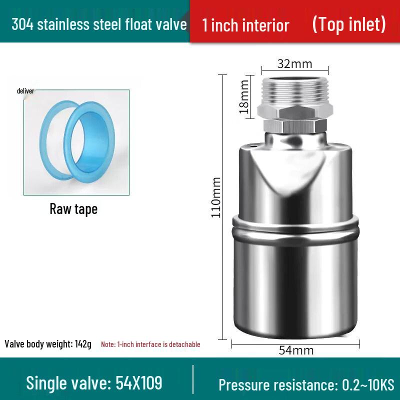 

1 Inch 304 Stainless Steel Top Inlet Float Valve