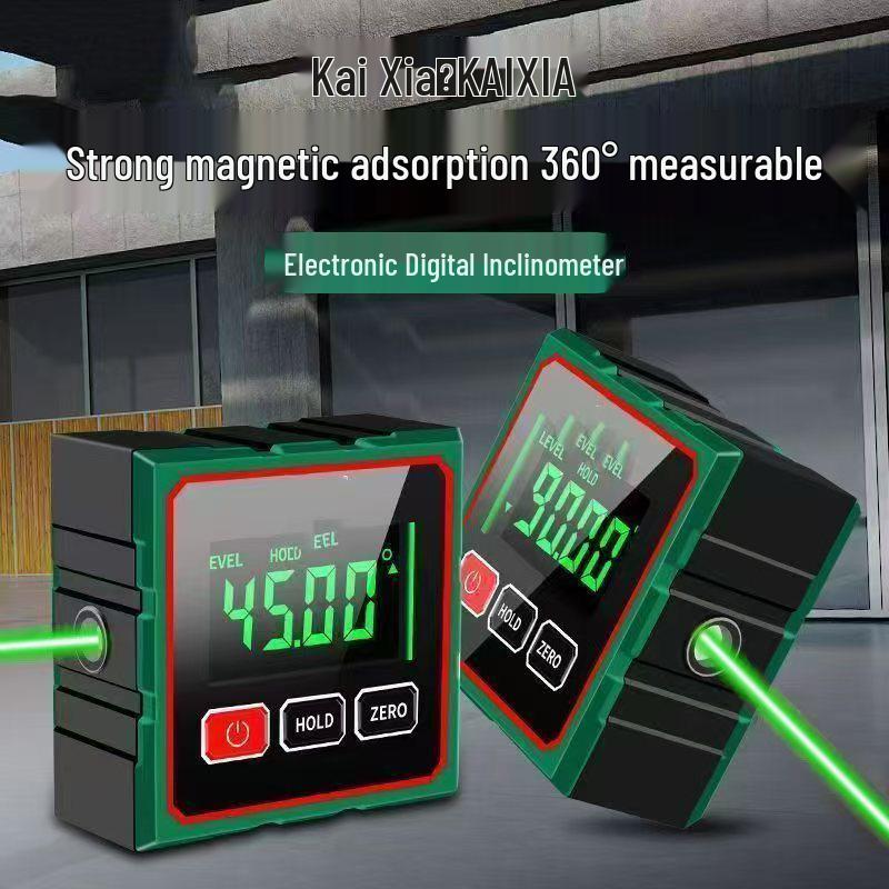 High-Precision Digital Inclinometer with Strong Magnetic Base and HD Display