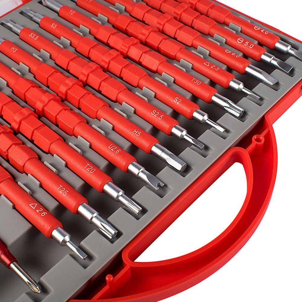 26-in-1 Isolierter Schraubendreher-Satz Magnetisch 1000V Schraubendreher-Bits mit Spannungsprüfer Multifunktionaler manueller Schraubendreher