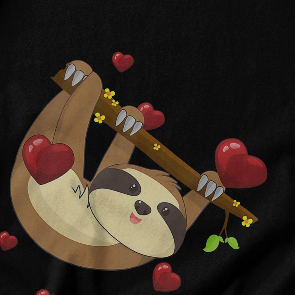 Men T Shirt Sloth Valentines Day Summer Y2K Graphic Anime Unisex Tops T Shirts