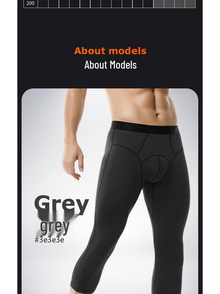 Men's Plus Size Wool-Blend Leggings: Warm, Slim-Fit Pants for Fall and Winter