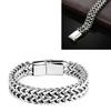 Titanstahl Magnetarmband Doppelreihe Magnete Armband Silber Modeschmuck Geschenk für Männer 19cm 7.48in