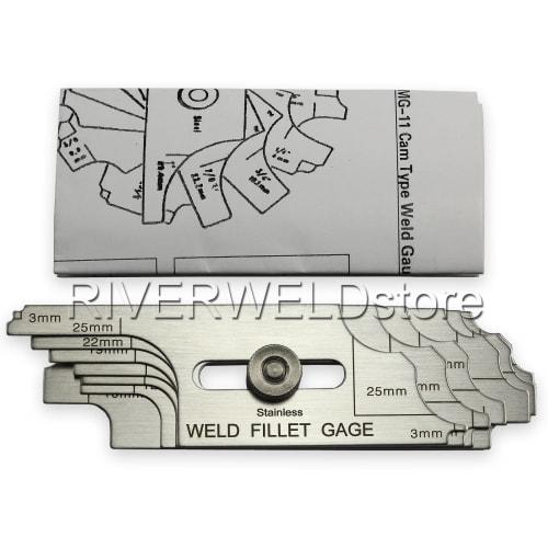 RIVERWELD 7-Piece Fillet Weld Gauge Set, RL Gauge, Weld Inspection Test, Ulner Metric