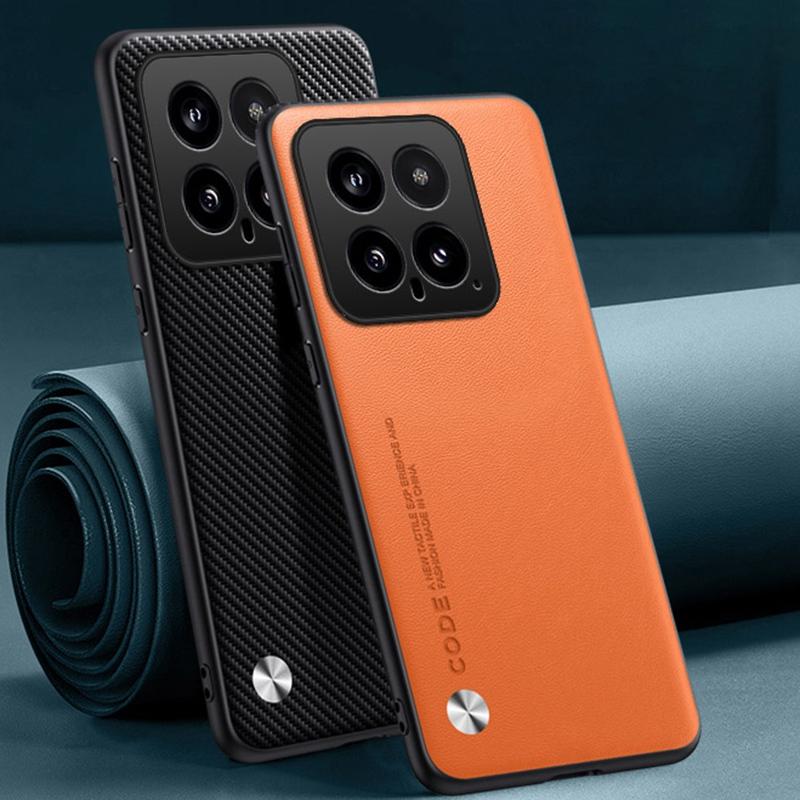 Luxuriöse PU-Lederhülle für Xiaomi Mi 14 Pro Mi14 Rückseite Matte Silikon Vollschutz Handyhülle für Xiaomi 14 Pro Xiaomi14