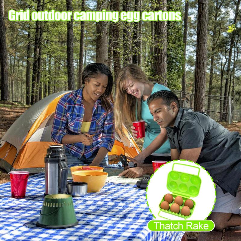 Camping Egg Container Reusable Camping Egg Box Reusable Grid Packaging Food Carrier Keeper For Refrigerator Easter Farm