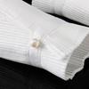 Elizabethan Ruffle Faux Collar Victorian Style Neck Ruff Shawl and Cuffs Set for Cosplay and Halloween Costume Accessory