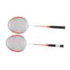 2PCS Badminton Rackets Alloyed Carbon Steel Integrated Badminton Racquet Set for Outdoor Sports Amateur