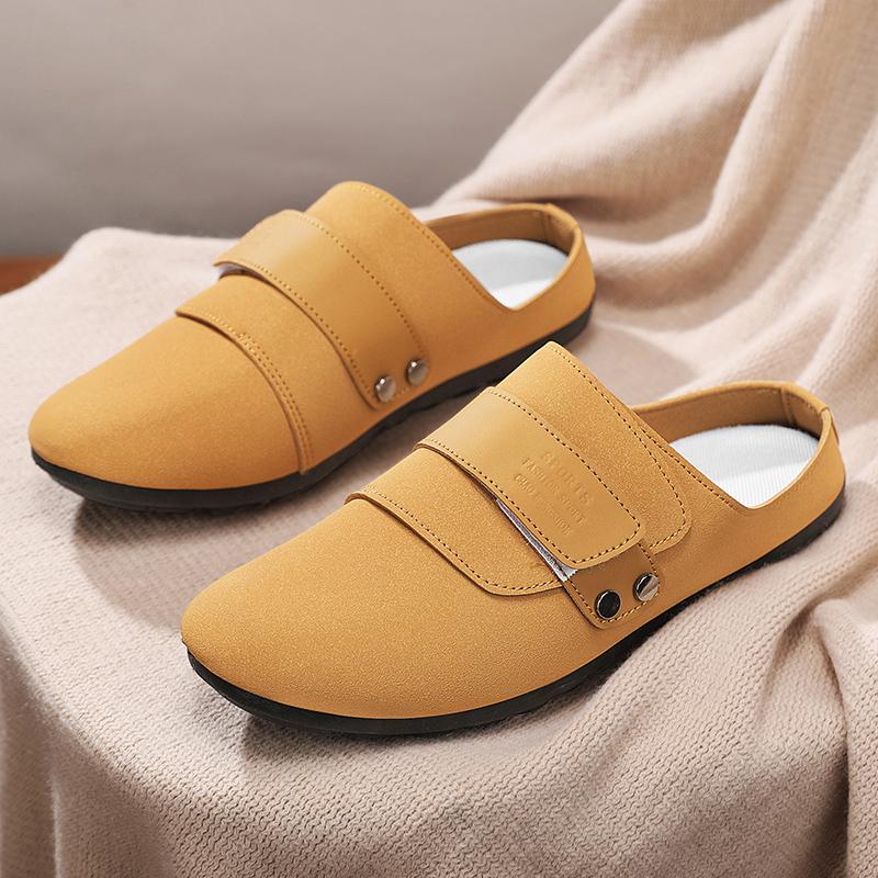 

Luxury Men Half Slippers Sandals Comfortable Breathable Casual Shoes Men Fashion Sneakers Leisure Men Slippers Slides Footwear Male 42 коричневий