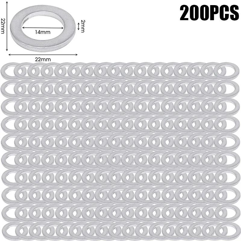 Aluminium Car Engine Bottom Oil Drain Seal Gasket 14 mm I.D. Screw Washers For Honda Accord CR-V CR-Z 9410914000 94109-14000